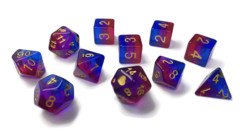 Bisexual Pride Dice Set Translucent